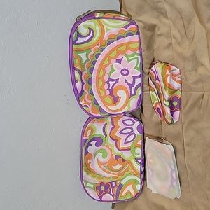 Lot of 2 sets of Clinique Make Up Toiletries Bags